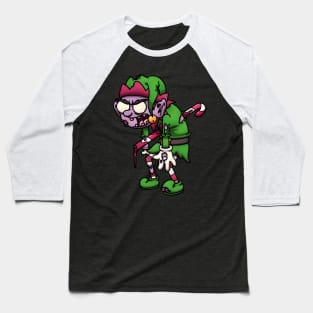 Zombie Christmas Elf Baseball T-Shirt